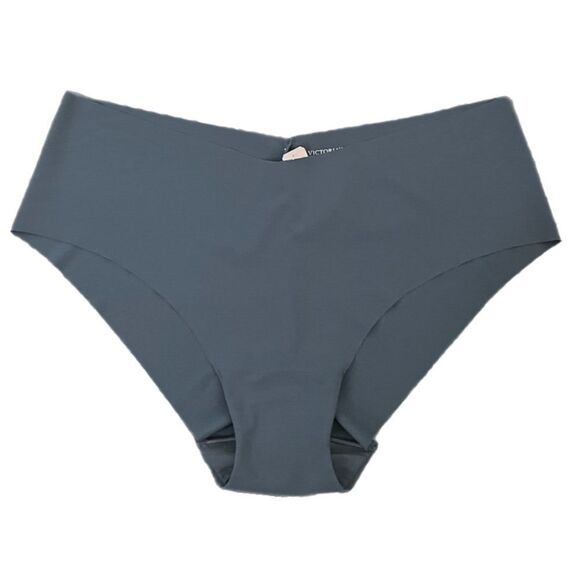 Victorias Secret No Show Seamless Supersoft raw cut Hiphugger Panty gray Large - Picture 4 of 5